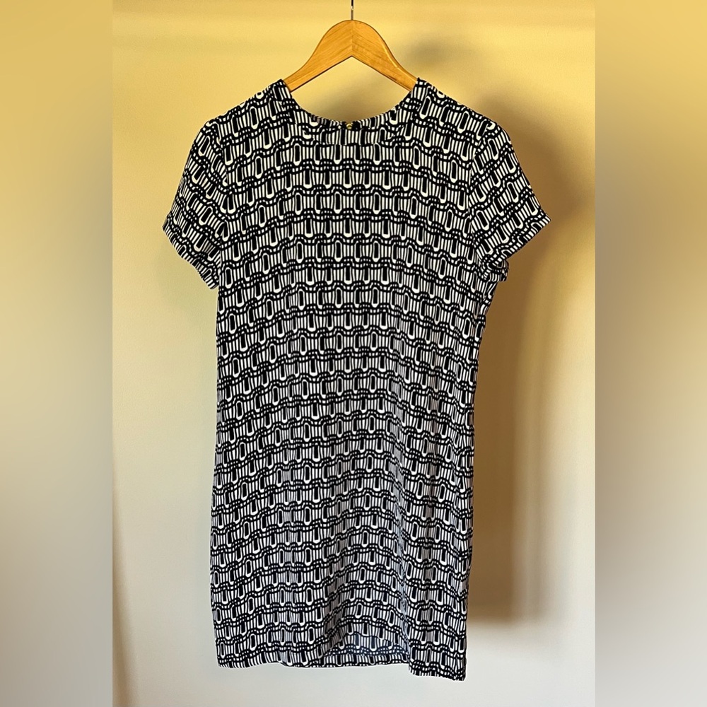 Navy Blue Patterned Mini Dress